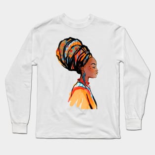 Black Woman Long Sleeve T-Shirt